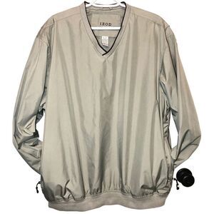 IZOD Golf Pullover Jacket in Taupe/Black Men’s XL
